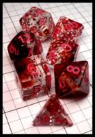 Dice : Dice - Dice Sets - Clear with Red Swirls and Red Glitteer with Red Numberals - Temu Feb 2024